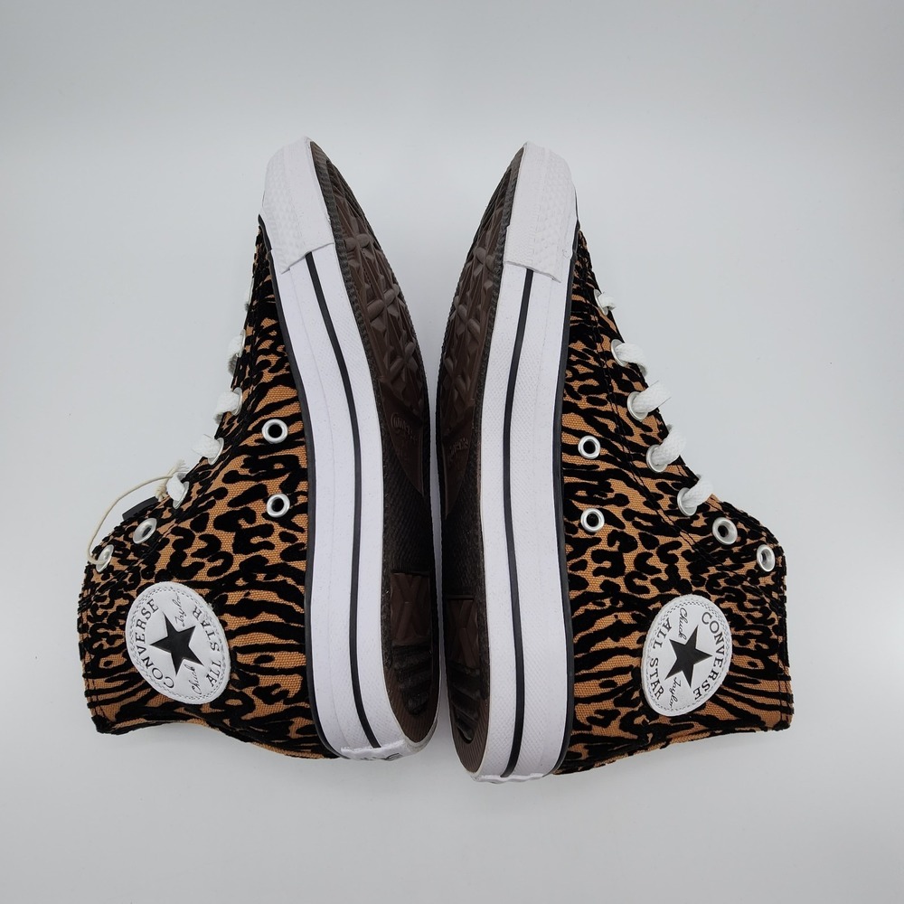 Converse Chuck Taylor All Star Sneakers Womens 7 Animal Print Velvet Burnout NEW - Picture 7 of 11